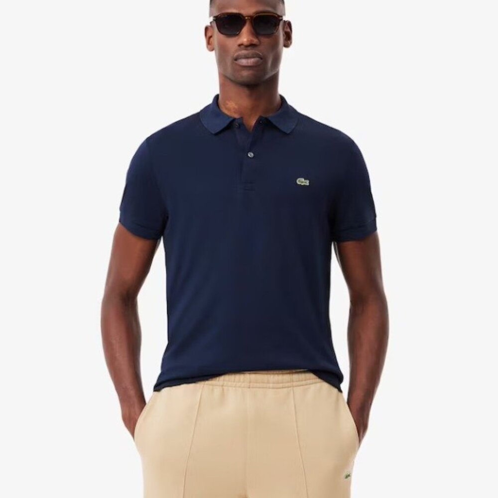 LACOSTE Piqué Polo Shirt Golf Tennis Laurent Boss Ralph Lauren Burberry Blue